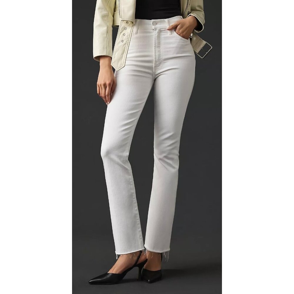Mother Jeans The Hustler Ankle Fray Fairest of them all White 27 New With Tags - Picture 16 of 16